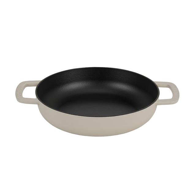 Combekk braisergryde 28 cm – sand med guldfarvet knop