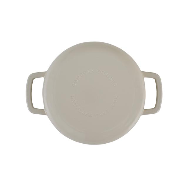Combekk braisergryde 28 cm – sand med guldfarvet knop