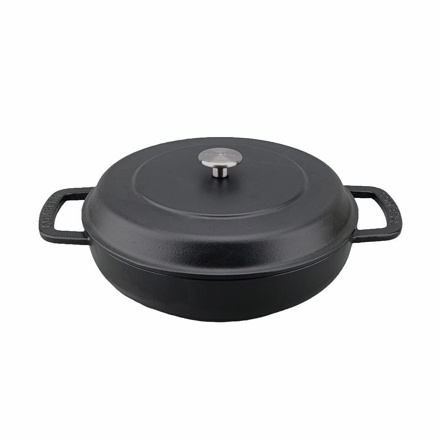 Combekk braisergryde 28 cm – sort med sølv knop