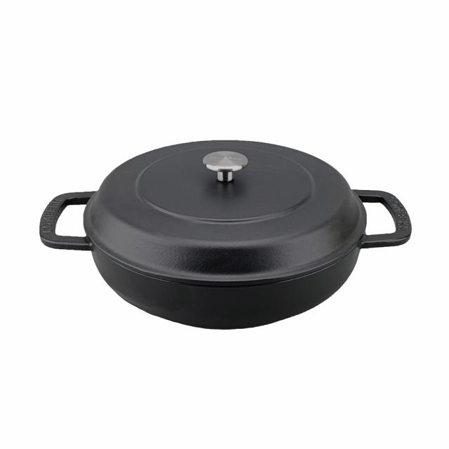 Combekk braisergryde 28 cm – sort med sølv knop