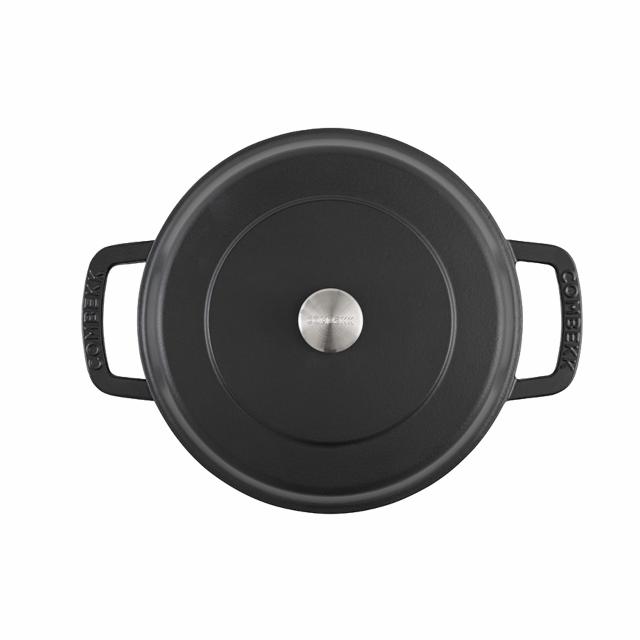 Combekk braisergryde 28 cm – sort med sølv knop