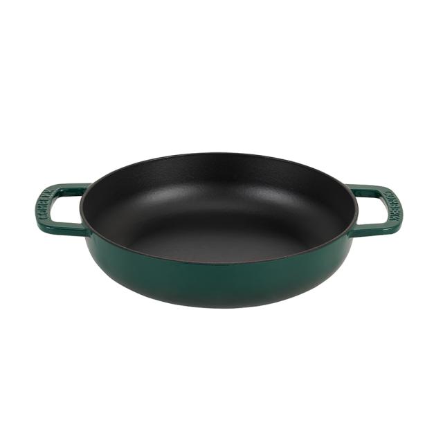 Combekk braisergryde 28 cm – holly green med guldfarvet knop