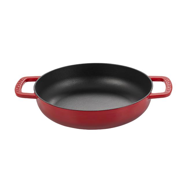 Combekk braisergryde 28 cm – cherry med sølv knop