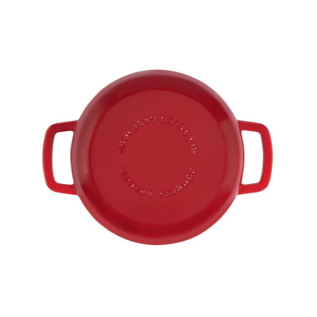 Combekk braisergryde 28 cm – cherry med sølv knop