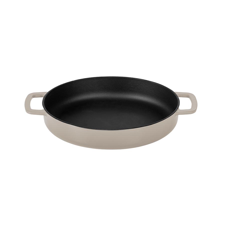 Combekk stegepande 28 cm – sand med dobbelthåndtag