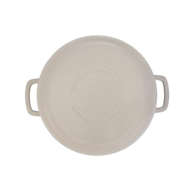 Combekk stegepande 28 cm – sand med dobbelthåndtag