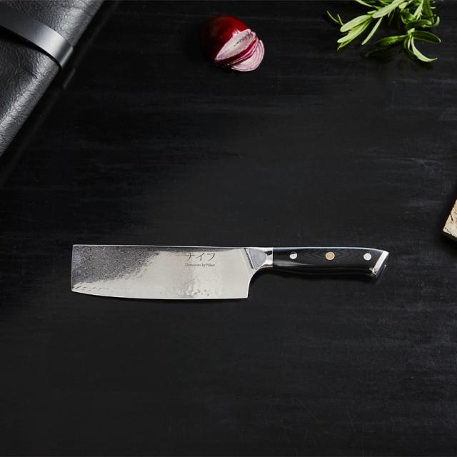 Damascus by hâws nakiri kniv