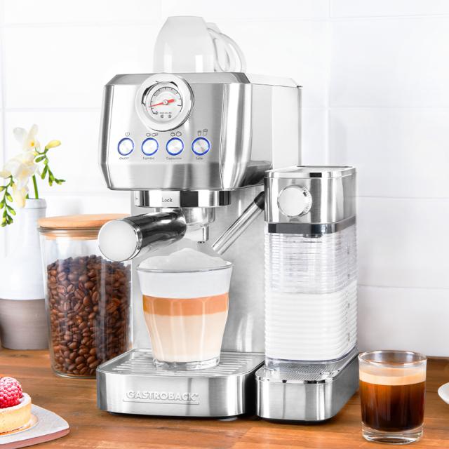 Gastroback Design Espressomaskine Piccolo Pro med mælkeskummer