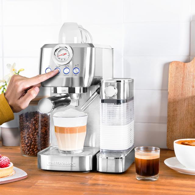 Gastroback Design Espressomaskine Piccolo Pro med mælkeskummer