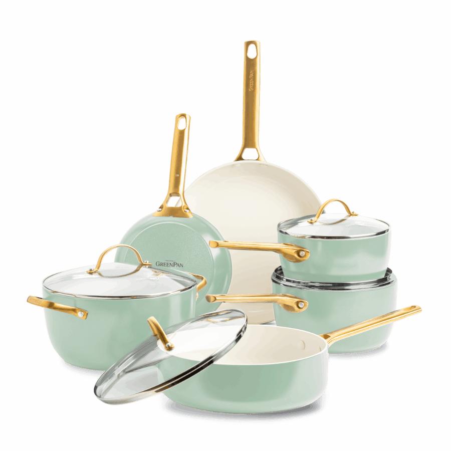 Greenpan Padova grydesæt 10 dele, pastel green
