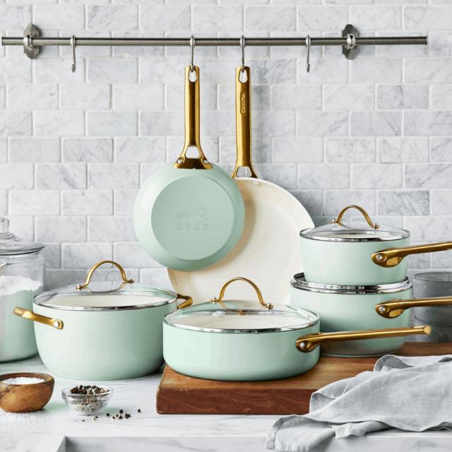 Greenpan Padova grydesæt 10 dele, pastel green