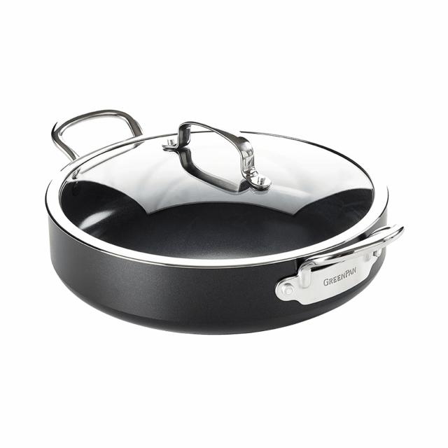 Greenpan Barcelona dyb stegepande 30 cm, 4,8 L - inkl. låg