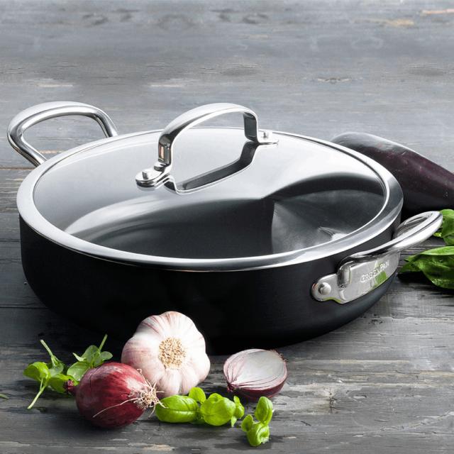 Greenpan Barcelona dyb stegepande 30 cm, 4,8 L - inkl. låg
