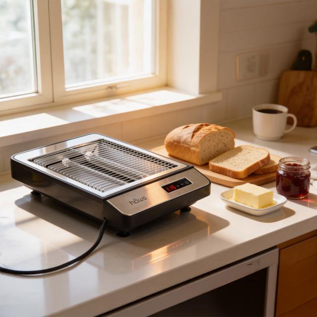 hâws brødrister med digitalt display, 1000W