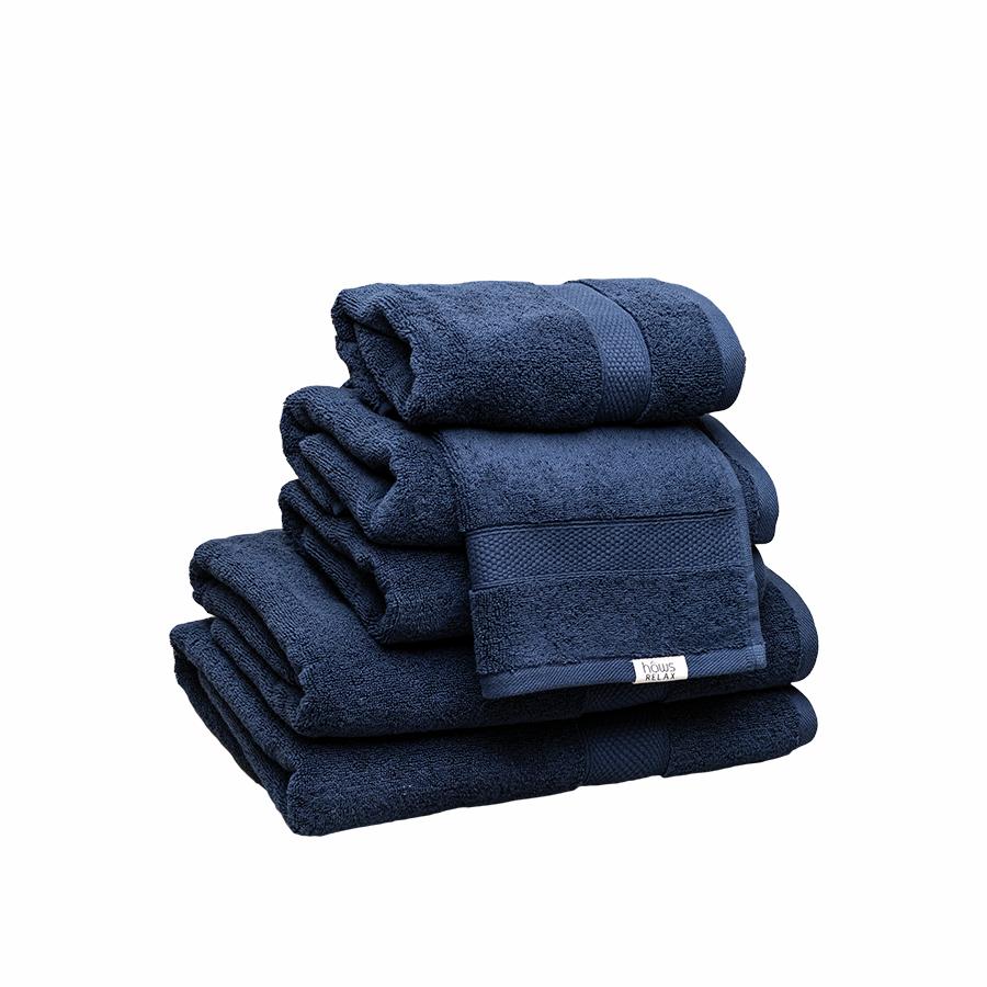 hâws relax håndklædesæt 6 dele, navy
