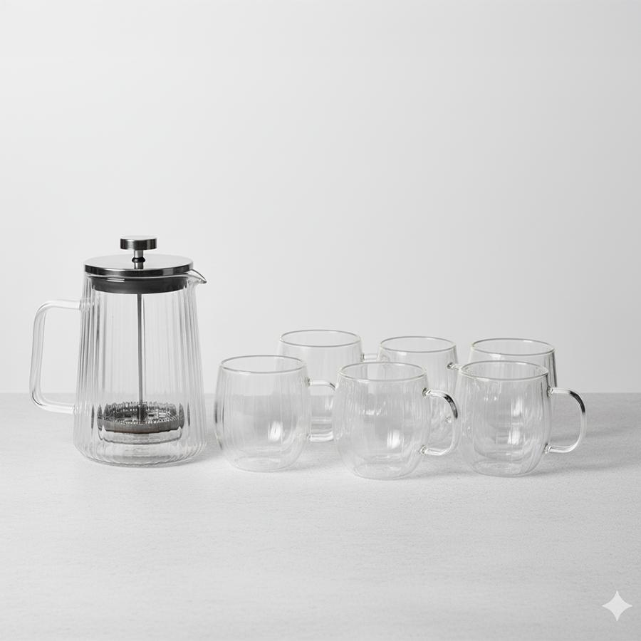 hâws Santo stempelkandesæt 7 dele – klar glas