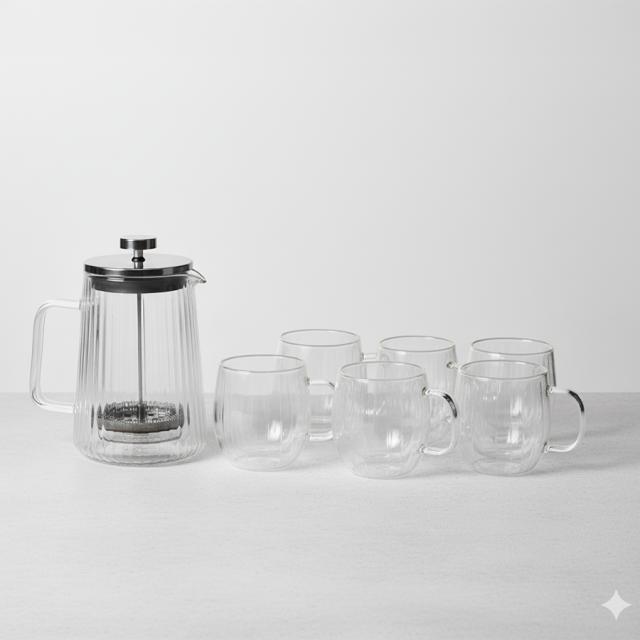 hâws Santo stempelkandesæt 7 dele – klar glas