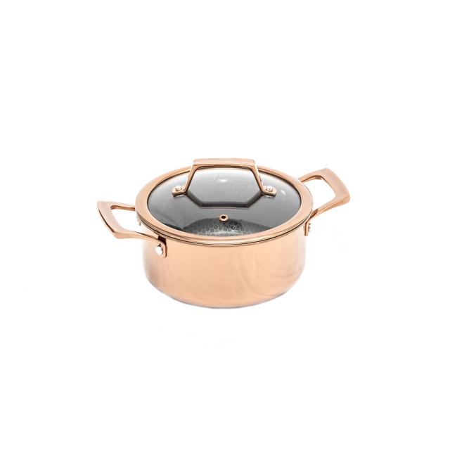 hâws santo hybrid gryde 2,2 L, rose gold - inkl. låg
