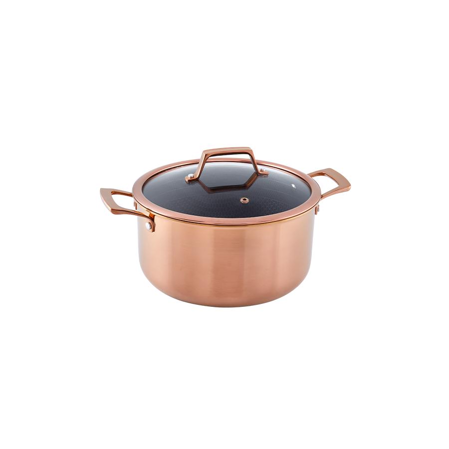 hâws santo hybrid gryde 5,8 L, rose gold - inkl. låg