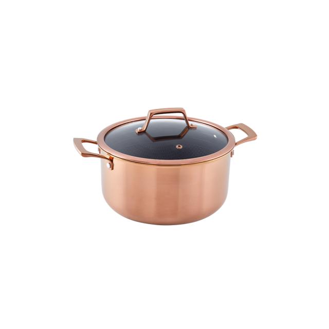 hâws santo hybrid gryde 5,8 L, rose gold - inkl. låg