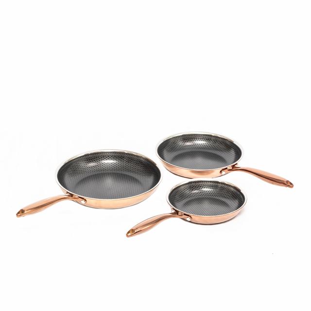 hâws santo hybrid stegepandesæt 20+24+28 cm, rose gold