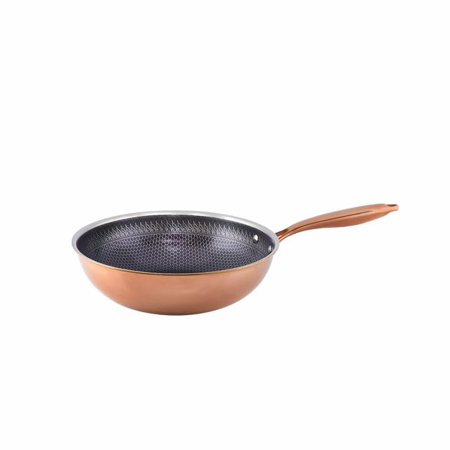 hâws santo hybrid wok 28 cm, rose gold