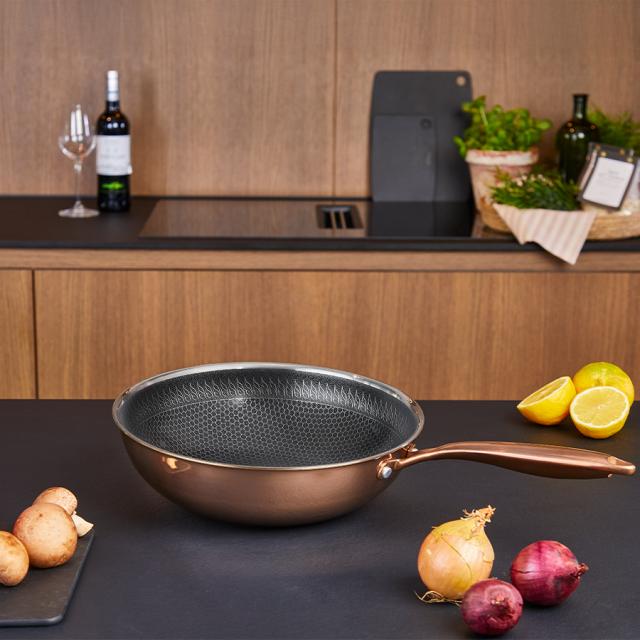 hâws santo hybrid wok 28 cm, rose gold