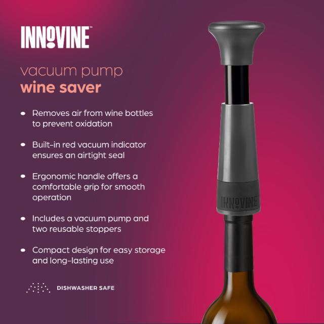 Innovine vakuumpumpe til vin, grafit