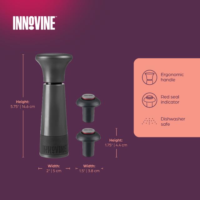 Innovine vakuumpumpe til vin, grafit