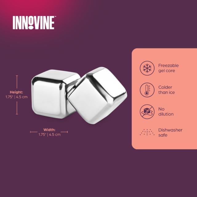 Innovine whiskysten i rustfrit stål, store