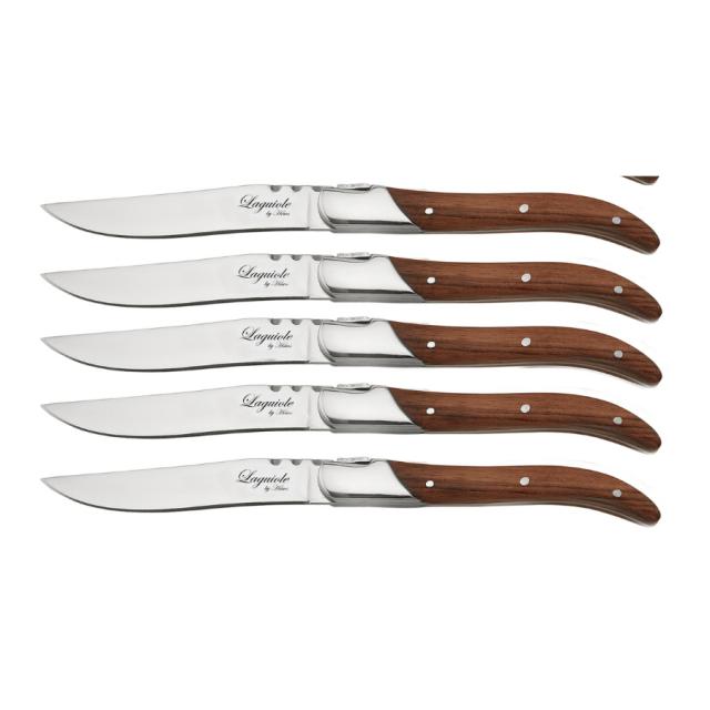 Laguiole by hâws steakknivsæt – 6 dele, rosentræ