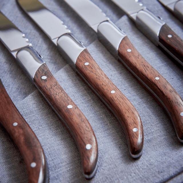 Laguiole by hâws steakknivsæt – 6 dele, rosentræ