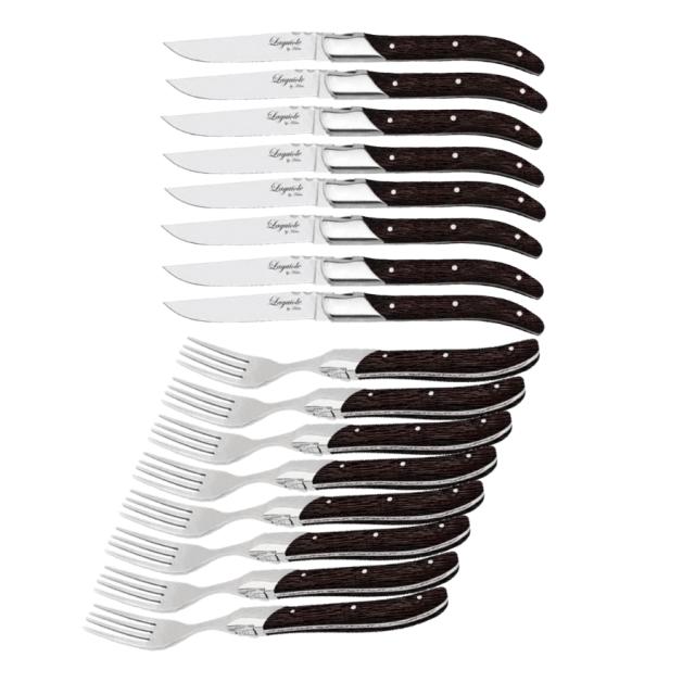 Laguiole by hâws steakbestiksæt – 16 dele, wengé