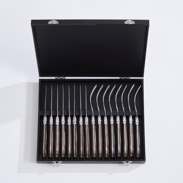 Laguiole by hâws steakbestiksæt – 16 dele, wengé