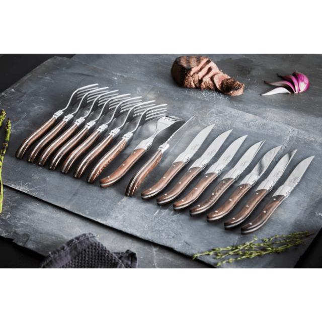 Laguiole by hâws steakbestiksæt – 16 dele, wengé