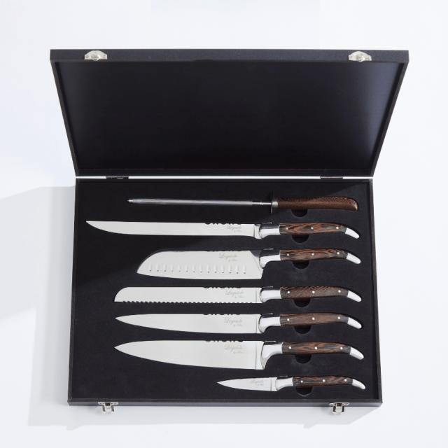 Laguiole by hâws knivsæt – 7 dele, wengé