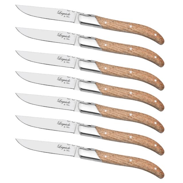Laguiole by hâws steakknivsæt – 6 dele, eg