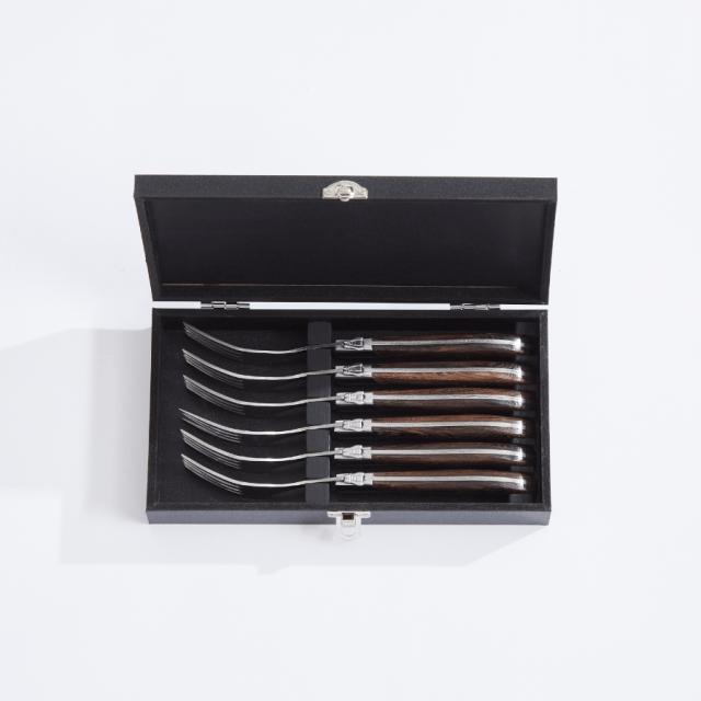 Laguiole by hâws steakgaffelsæt – 6 dele, wengé