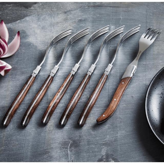 Laguiole by hâws steakgaffelsæt – 6 dele, wengé