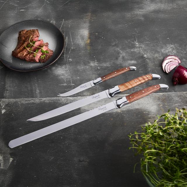 Laguiole by hâws filet- fisk- og oste-knivsæt, rosentræ