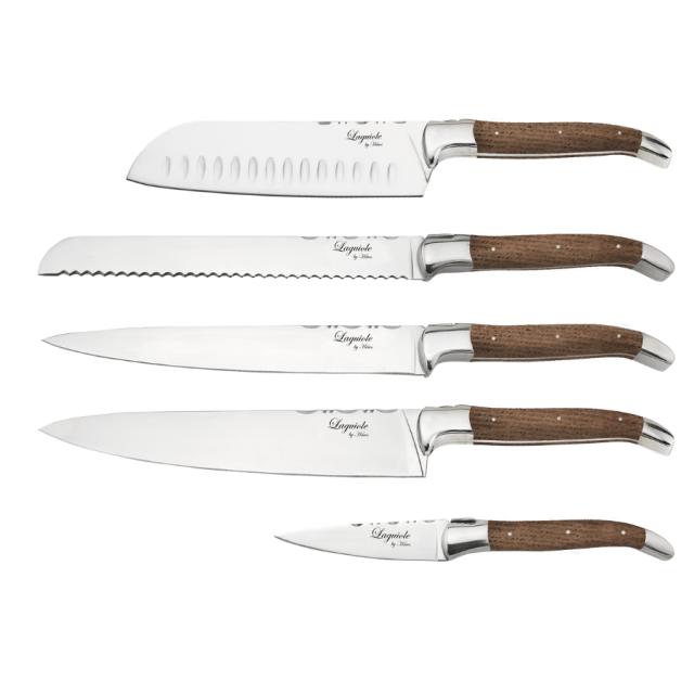 Laguiole by hâws knivsæt – 5 dele, eg