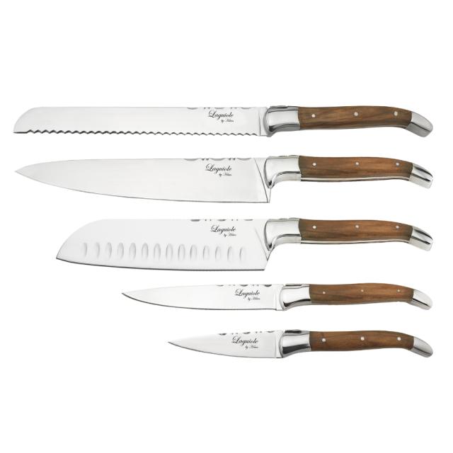 Laguiole by hâws knivsæt – 5 dele, oliven