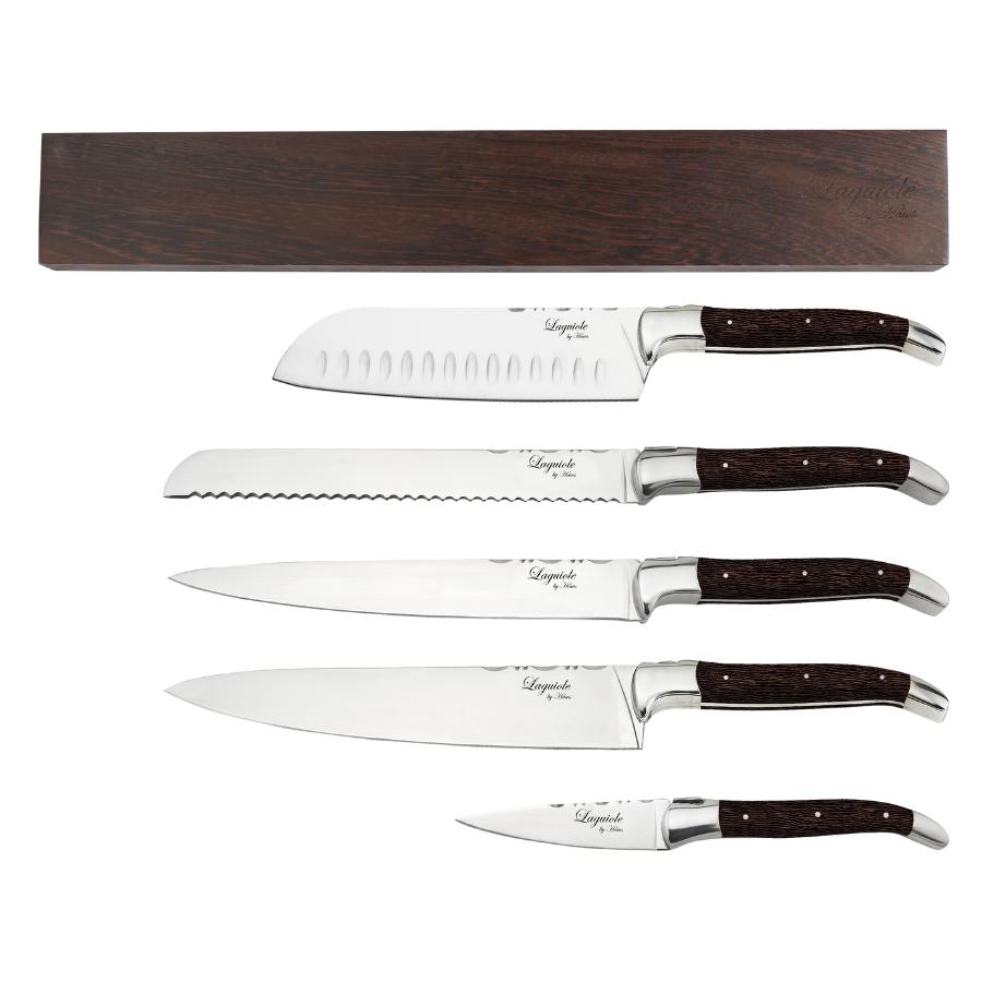 Laguiole by hâws knivsæt – 5 dele m/knivholder, wengé