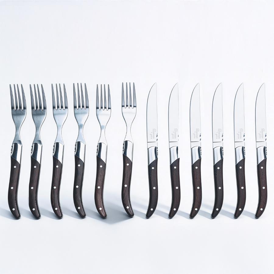 Laguiole by hâws steakbestiksæt – 12 dele, wengé