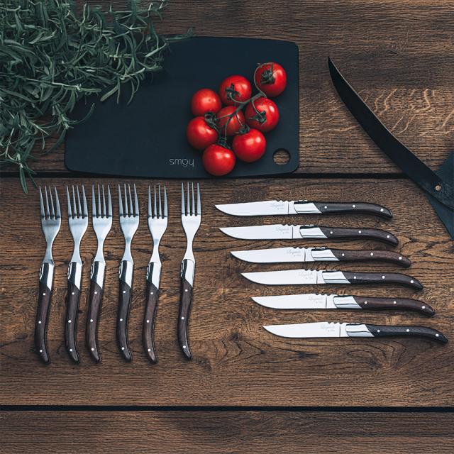 Laguiole by hâws steakbestiksæt – 12 dele, wengé