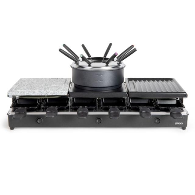 Livoo raclette & fondue, 12 personer