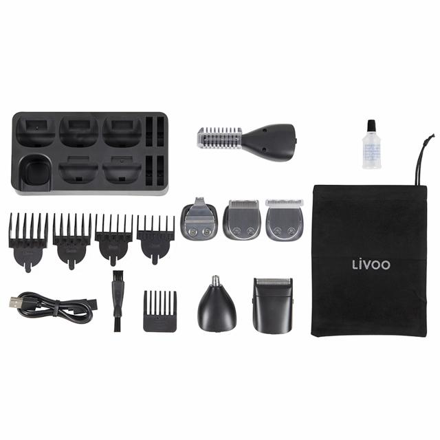 Livoo hårtrimmer sæt til hår, skæg & krop