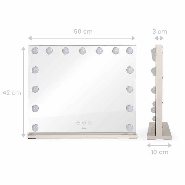 Livoo Hollywood makeup-spejl 50 x 40 cm