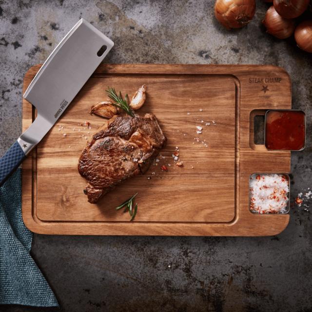 Steak Champ 5020 Bræt m. underkopper i rustfrit stål